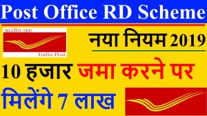 post office scheme अब पोस्ट ऑफिस में जमा करे हर महीने इतने रूपये की 10 सालो में मिलेंगे 20 लाख रूपये&nbsp;&nbsp;