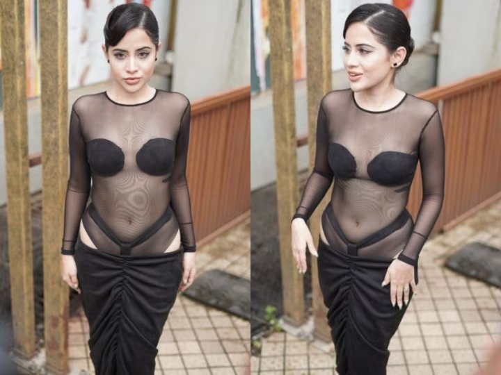Urfi Javad new look  उर्फी जावेद ने पहनी नेट की बिकनी और जबरदस्त लुक से लोगो के उड़ाए होश